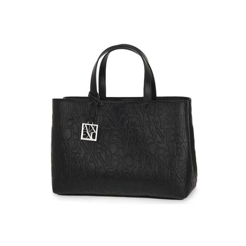 Armani Exchange Schwarze Tasche mit Sprachdruck