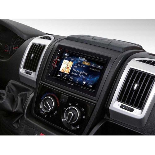 Alpine INE-W611DU | Navigationssystem mit 6,5-Zoll-Touchscreen inkl. Trucksoftware für Fiat Ducato III, Citroën Jumper II und Peugeot Boxer II, DAB+, CD/DVD Wiedergabe, Apple CarPlay und Android