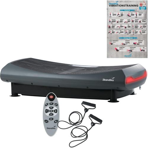 skandika Home Vibration Plate V2000 Vibrationsplatte mit 4D-Vibration, Grau