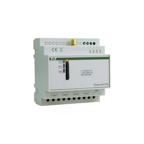 GSM-Fernsteuerungsrelais SMS-Steuerung EIN / AUS / Alarm 4xEingang 4xAusgang SIMPLY MAX P04 F&F 9777