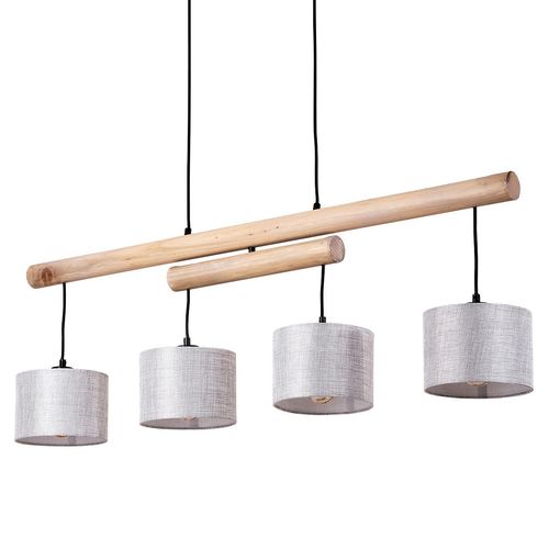 Vallicchio »Vallicchio« Pendellampe aus Metall und Holz in Schwarz/Natur