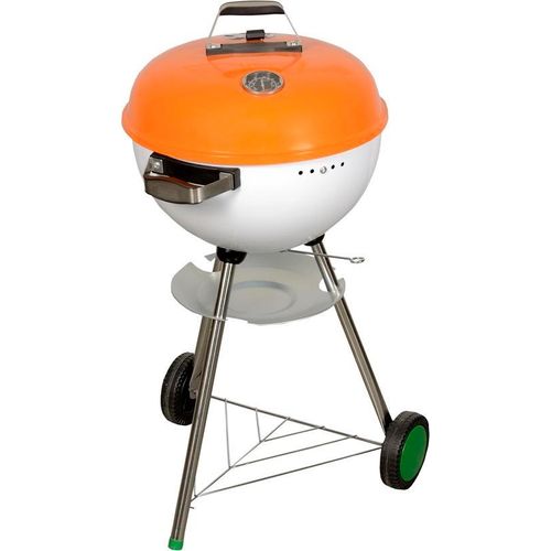 4U-Onlinehandel 4U de Online Trading Barbecue Barbecue Ø46 X 94 cm Round Barbecue (Holzkohlegrill Barbecue Grill Grillwagen mit Thermometer auf Rädern Gartengrill Barbecue Barbecue Barbecue Barbecue
