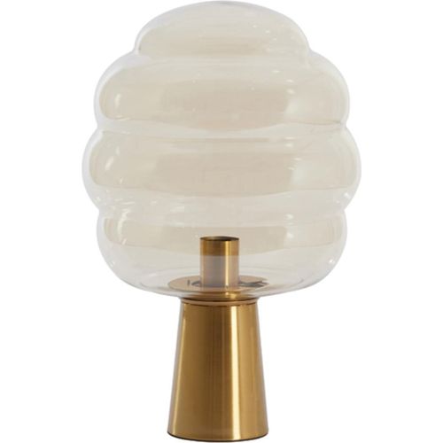 Light & Living - tischlampe - Misty - gold - glas - buntglaslampe - E27 - 1879483