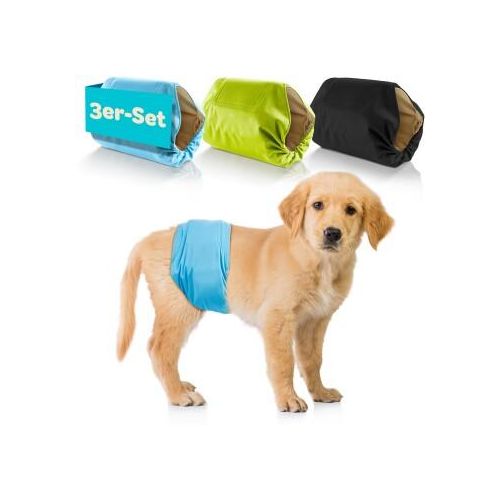 HUND IST KÖNIG Hundewindeln für Rüden [3 STK] Saugstarke Hundewindeln Rüde - Bequeme Hunde Windeln bei Inkontinenz XS
