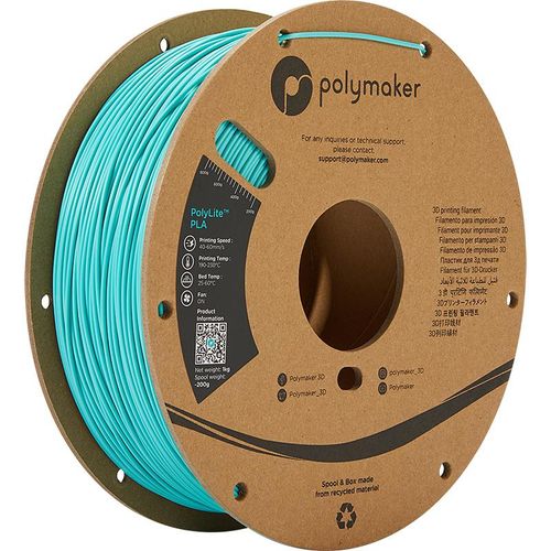POLYMAKER PM70985 Filament PLA hohe Steifigkeit, hohe Zugfestigkeit 1.75 mm 5000 g Weiß PolyLit