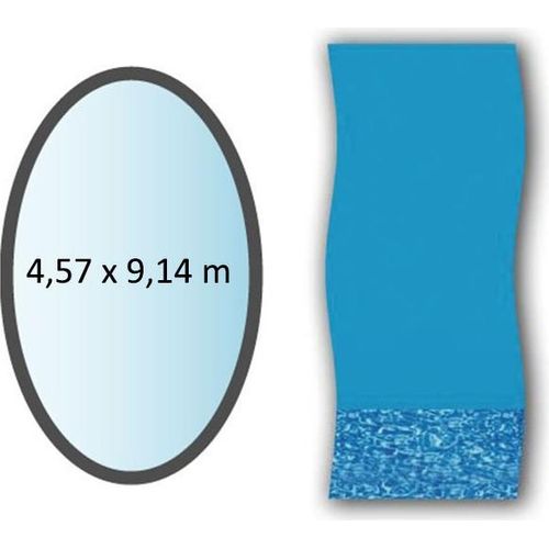 4,57 x 9,14 m ovale wirbelauskleidung für oberirdische pools - Swimline li1530sb