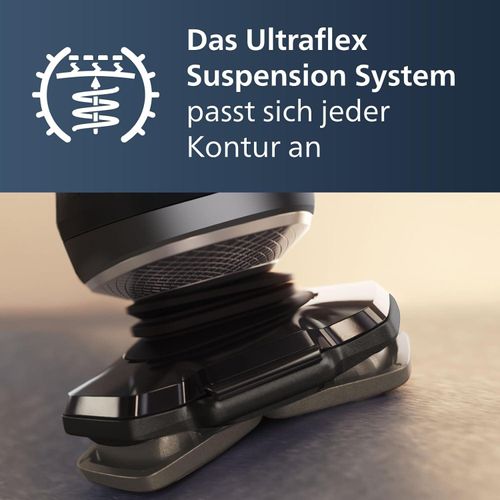 Philips Rasierer S9000 Prestige Elektrischer Trockenrasierer Schwarz matt Deluxe