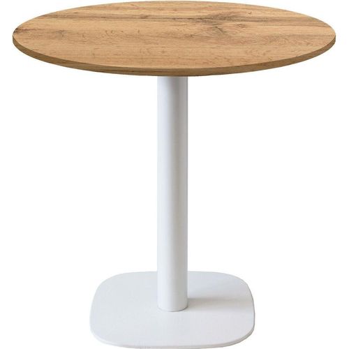 Runder Tisch Ø 70 cm - Rundes Rüstungsmodell aus weißer Eiche