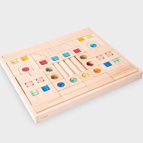 TickiT Holzbausteine Set mit Edelsteinen - pädagogisches Spielzeug