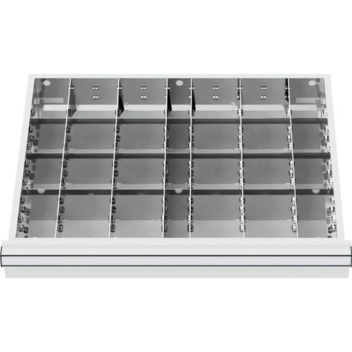 STIER Schubladeneinteilung Metalleinteilung BLH 200-300 mm Innenmaß 600x450 mm 24 Fächer