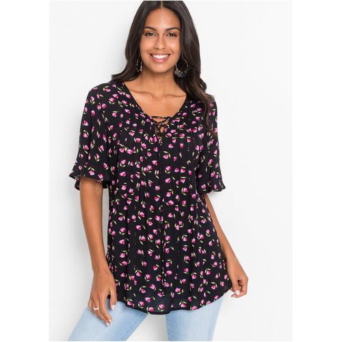 bonprix Tunika aus nachhaltiger Viskose, schwarz, Viskose