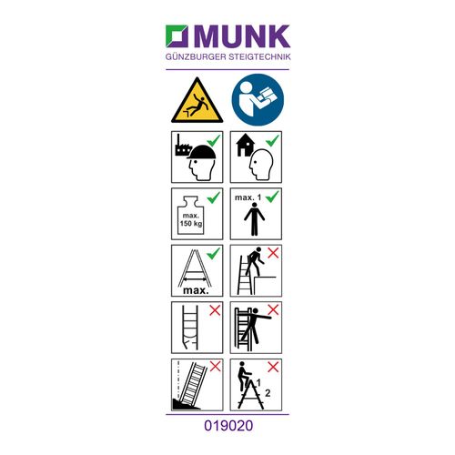 Munk Hinweis-Aufkleber für Baugrubenleiter Aufkleber 19105 (019335)