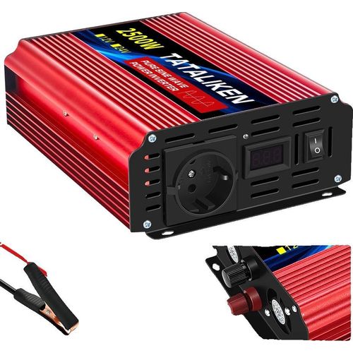 Leistungsumrichter, Eingangsspannung DC 12V, Ausgangsspannung AC 220V, Ausgangsfrequenz 50Hz, 12V 2500W 220V EU
