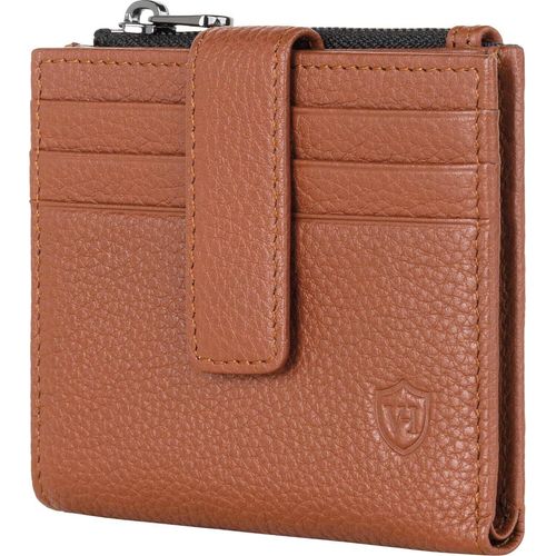 Leder Kartenetui Geldbörse Herren & Damen Kreditkartenetui (Cognac Braun)