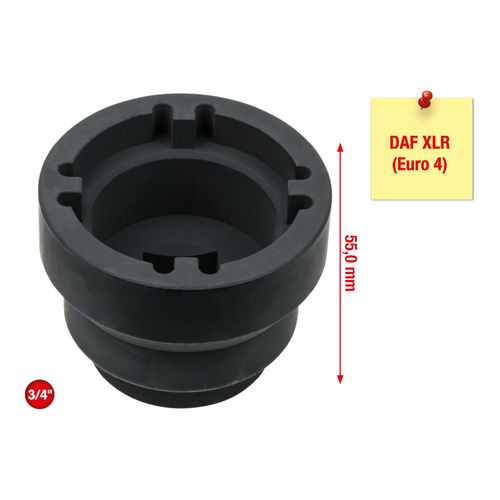 KS Tools 3/4 Zoll Nutmuttern-Schlüssel mit 4 Zapfen für DAF, Innenzapfen D. 50 mm (460.1025)