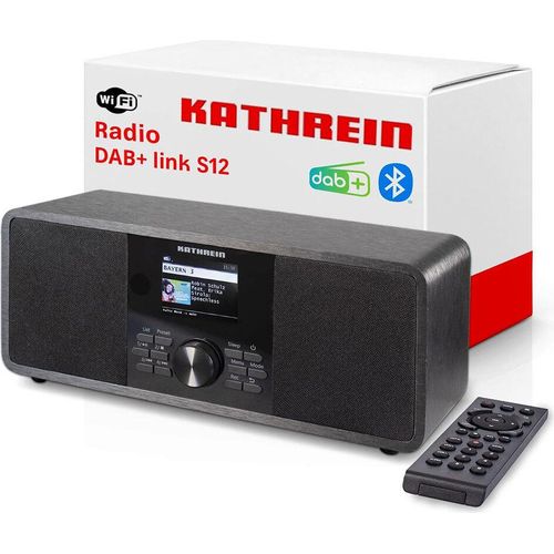 Kathrein DAB+ link S12 schwarz stereo Internet Radio Internetradio DAB/UKW WLAN LAN