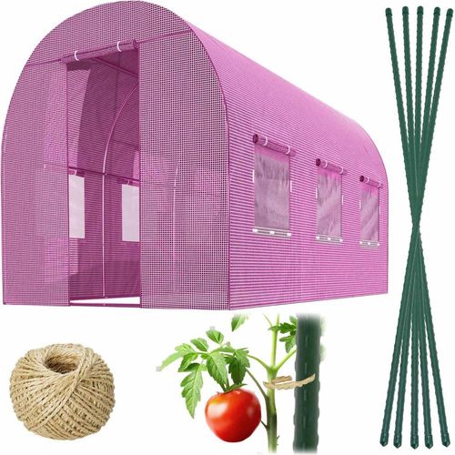 Gartentunnel 2 x 3 m (6 m2) rosa Plonos