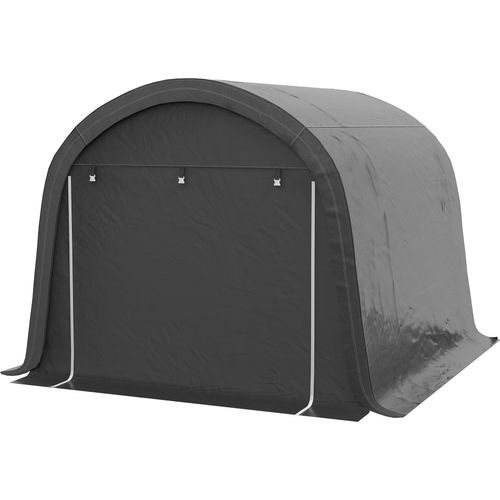 Lagerzelt für den Garten, stabiler Stahlrahmen, große Türen, 3x3m, Grau