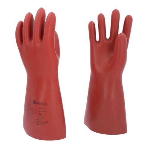 KS Tools Elektriker-Schutzhandschuh mit mechanischen und thermischen Schutz, Größe 10, Klasse 1, rot (117.0090)