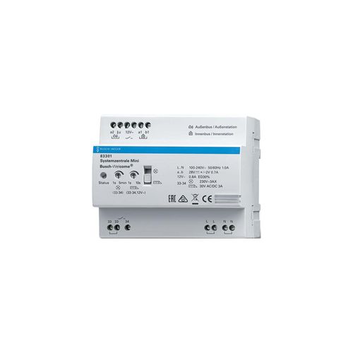 Busch-Jaeger REG 83301 Systemzentrale für KNX-Gebäudesystemtechnik, 2CKA008300A0462)