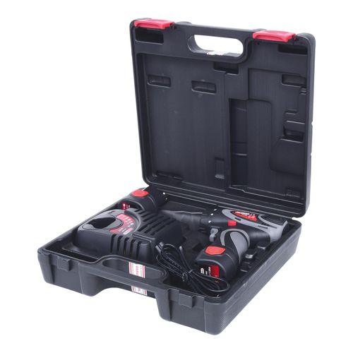 KS Tools 515.3531 Akku-Bit-Schrauber 1/4 10.8V mit LED-Licht und Batterieanzeige inkl. 2x Li-Ion Akkus 2.0Ah und Schnellladegerät im Koffer)