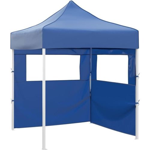 Partytent 2x2 m Klappbar mit 2 Seitenwänden - Festzelt für Veranstaltungen im Freien