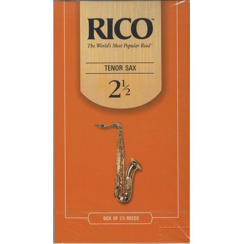 D'Addario Woodwinds - Rico Tenorsaxophonblätter - Tenor Saxophon Blätter - Stärke 2.5, 25-Packung