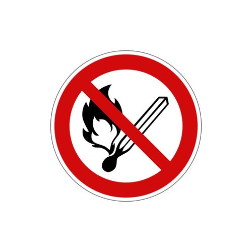 Eichner Verbotsschild Feuer, offenes Licht und Rauchen Verboten 20 cm Alu (9225-10035-020)