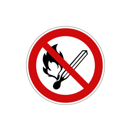 Eichner Verbotsschild Feuer, offenes Licht und Rauchen Verboten 10 cm (9225-10034-010)