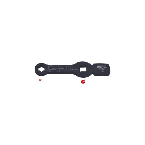 KS Tools 3/4" Schlag-TX-E-Schlüssel mit 2 Schlagflächen, E24 (517.0914)