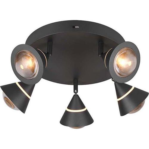 LED Deckenleuchte, schwarz, schwenkbar, H 16,5 cm