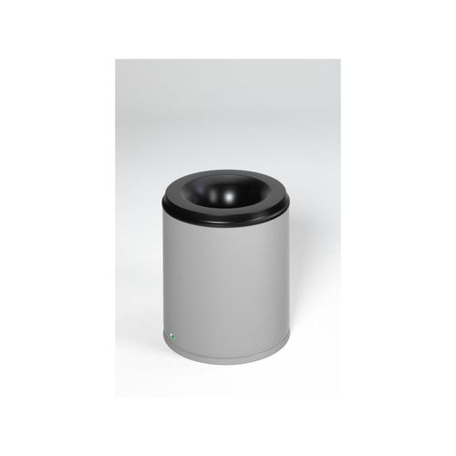 VAR Papierkorb feuersicher Löschkopf silber 80 l (3178)