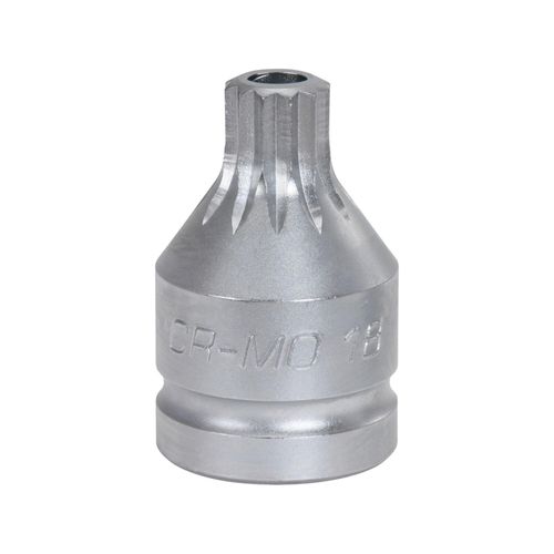 KS Tools 3/4" Kraft-Bit-Stecknuss Vielzahn mit Bohrung, kurz, M16 (515.0012)