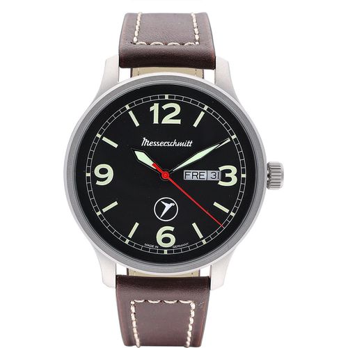 Messerschmitt ME-6332-DD1 Herrenuhr für Flieger DayDate Braun/Schwarz