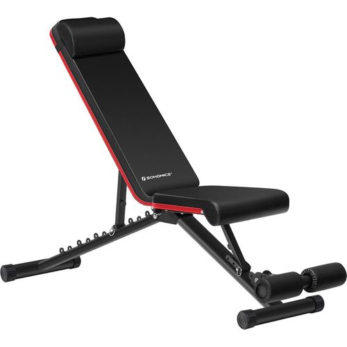 Hantelbank schwarz-rot