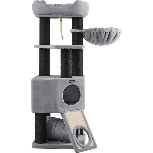 Kratzbaum, dickstämmig, 141 cm, grau