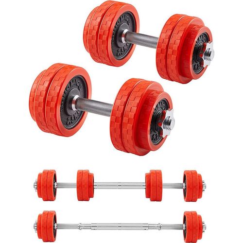 Roter Hantelsatz aus Gusseisen