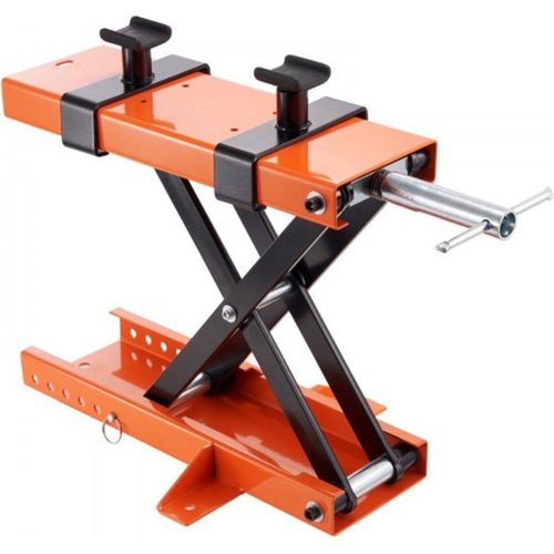Motorschaarkrik – Motorkran auf Rollen – Motorradlift 500kg – Verstellbare Motorstandaard – Werkbank für Motorräder – Orange