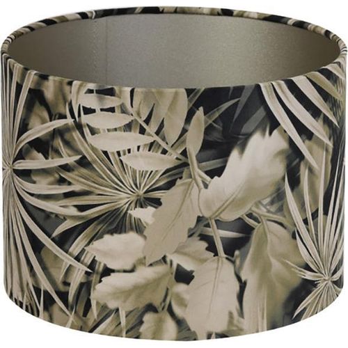 Lampenschirm für Tischleuchte in Zylinder VELOURS Palme Sepia 50-50-38