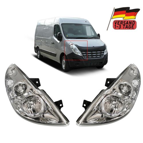 2x Frontscheinwerfer für Opel Movano B 2010-2014 L+R mit Servomotor