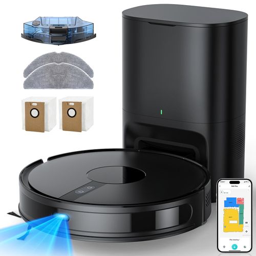 Lubluelu B40 Plus Staubsauger Roboter, 17000Pa Saugkraft, 20S Selbstentleerung, 3-in-1 Saugen & Wischen, Automatische Aufladung, Ideal für Tierhaare