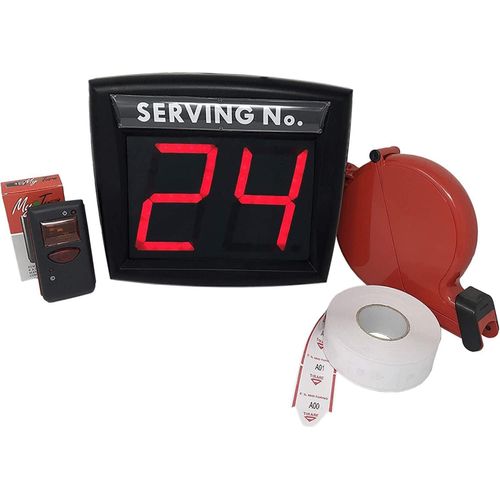 Systemwarteschlange Myturn ELIMINACODE Impretech Turnix mit Fernbedienung und Etikettenspender