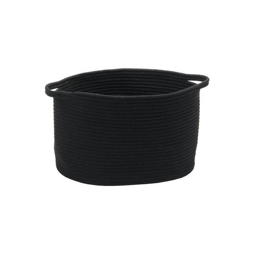 Aquanova Aufbewahrungskörbchen Rena, Schwarz, Textil, 38x24x27 cm, Ordnen & Aufbewahren, Aufbewahrungskörbe