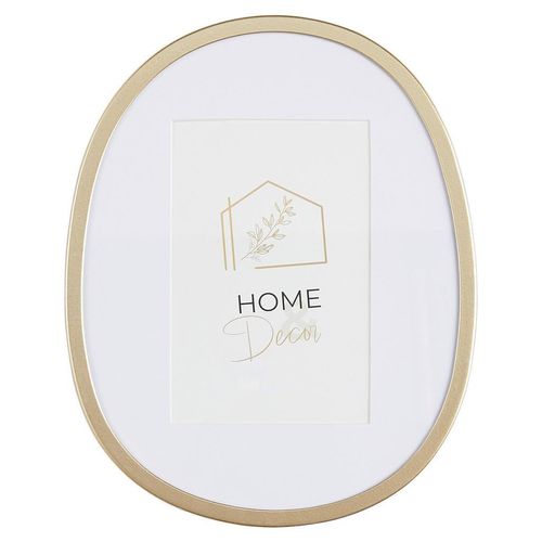 Bilderrahmen Selma, Gold, Metall, 24x19.5x1 cm, Passepartout, Bilder und Zubehör, Bilderrahmen, Metallrahmen