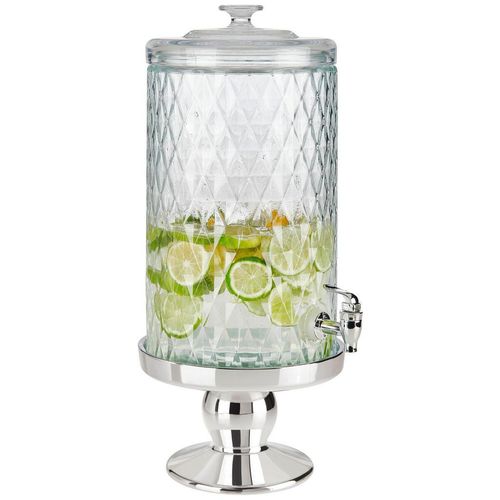 Novel Getränkespender Paris, Klar, Silber, Kunststoff, Glas, 7,6 L, Lfgb, Zapfhahn, für Kaltgetränke, Essen & Trinken, Barausstattung