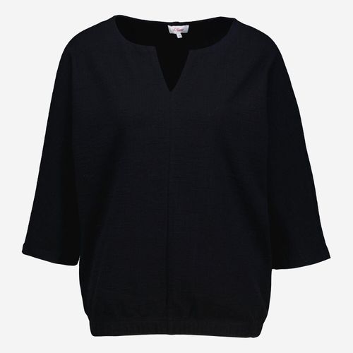 Schwarze Bluse mit Fledermausärmeln