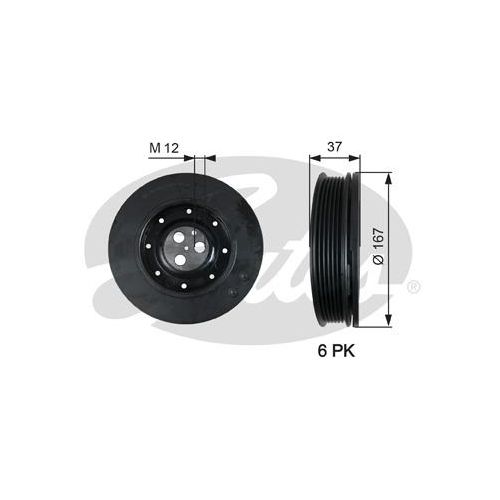 GATES Riemenscheibe, Kurbelwelle DriveAlign® TVD1060 Universal