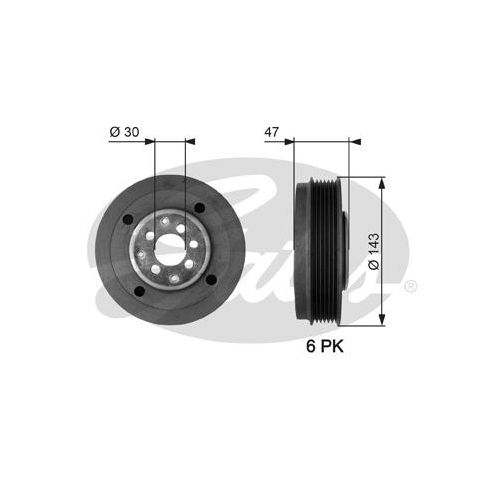 GATES Riemenscheibe, Kurbelwelle DriveAlign® TVD1014 Universal