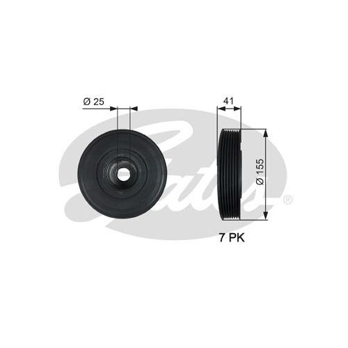 GATES Riemenscheibe, Kurbelwelle DriveAlign® TVD1017 Universal