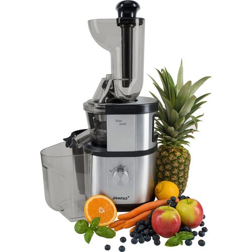 STEBA Slow Juicer "Slow-Juicer E 400", grau (edelstahl), B:25cm H:56cm T:18cm, Entsafter, schonend kaltes Pressverfahren